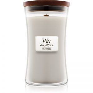 Woodwick Warm Wool świeczka zapachowa z drewnianym knotem 609,5 g