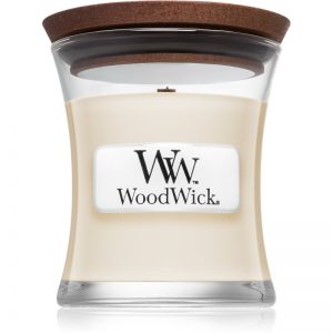 Woodwick White Tea & Jasmine świeczka zapachowa z drewnianym knotem 85 g