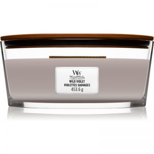 Woodwick Wild Violet świeczka zapachowa z drewnianym knotem (hearthwick) 453,6 g