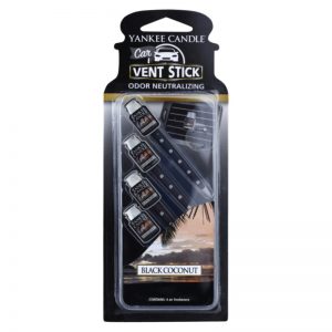 Yankee Candle Black Coconut odświeżacz do samochodu 4 szt.