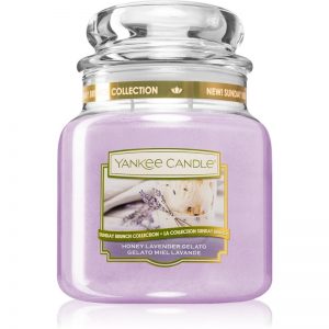 Yankee Candle Honey Lavender Gelato świeczka zapachowa Classic średnia 411 g