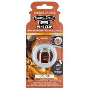 Yankee Candle Leather odświeżacz do samochodu klips 4 ml