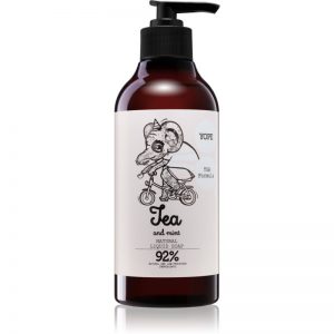 Yope Tea & Mint naturalne mydło do rąk o działaniu wygładzającym 500 ml