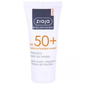 Ziaja Med Protecting UVA + UVB krem matujący do opalania twarzy SPF 50+ 50 ml