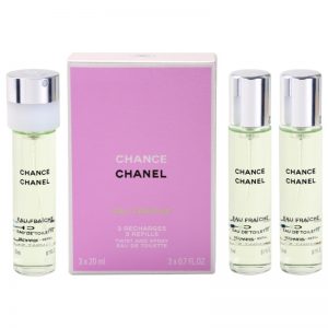 Chanel Chance Eau Fraîche woda toaletowa (3 x napełnienie) dla kobiet 3×20 ml