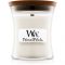 Woodwick Baby Powder świeczka zapachowa z drewnianym knotem 85 g