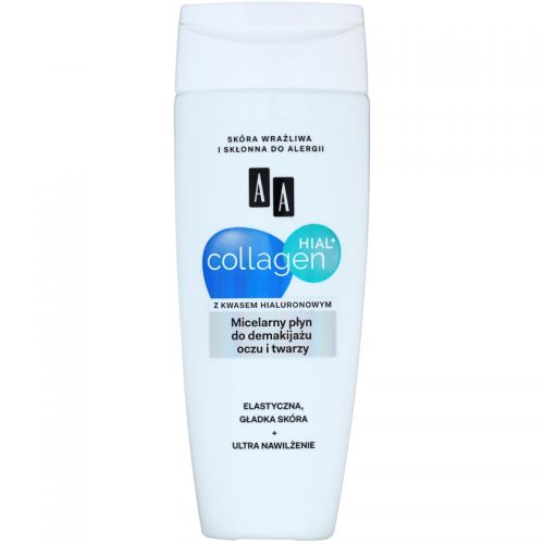 AA Cosmetics Collagen HIAL+ oczyszczający płyn micelarny do twarzy i okolic oczu 200 ml