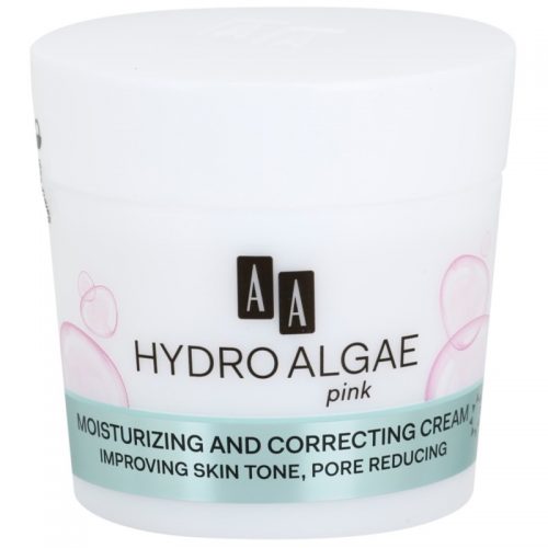 AA Cosmetics Hydro Algae Pink krem ujednolicający do nawilżenia skóry i zmniejszenia porów 50 ml