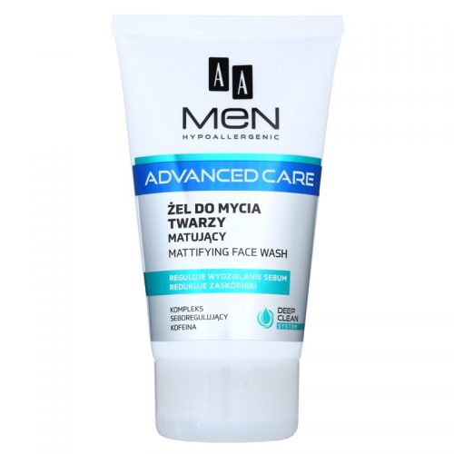 AA Cosmetics Men Advanced Care matujący żel oczyszczający do twarzy 150 ml