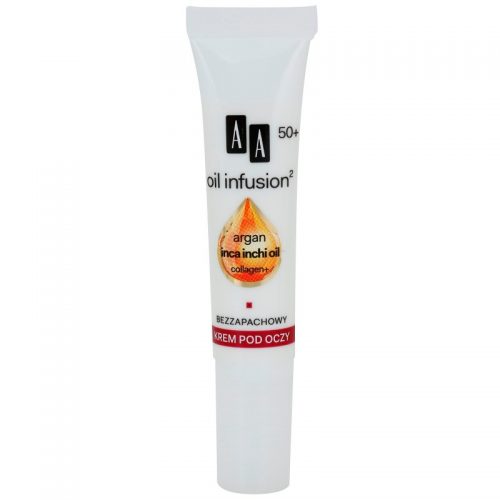 AA Cosmetics Oil Infusion2 Argan Inca Inchi 50+ krem regenerujący do okolic oczu Collagen+(Light Formula, Double Infusion) 15 ml
