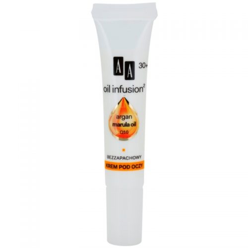 AA Cosmetics Oil Infusion2 Argan Marula 30+ przeciwzmarszczkowy krem pod oczy o dzłałaniu nawilżającym Koenzym Q10 15 ml