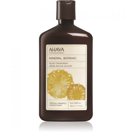 Ahava Mineral Botanic Tropical Pineapple & White Peach aksamitny krem pod prysznic ananas tropikalny i biała brzoskwinia 500 ml
