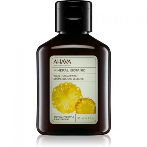 Ahava Mineral Botanic Tropical Pineapple & White Peach aksamitny krem pod prysznic ananas tropikalny i biała brzoskwinia 85 ml