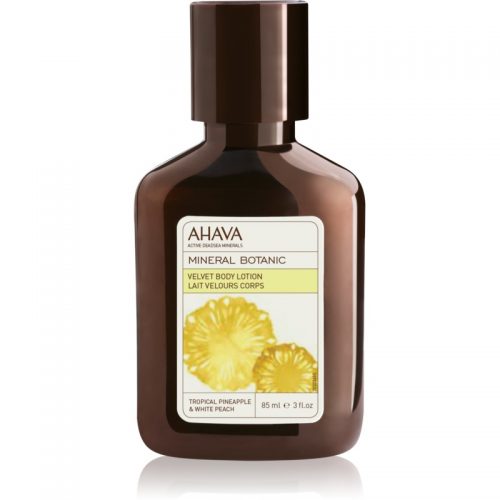 Ahava Mineral Botanic Tropical Pineapple & White Peach jedwabiste mleczko do ciała ananas tropikalny i biała brzoskwinia 85 ml