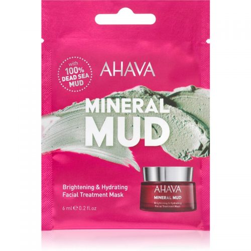 Ahava Mineral Mud rozjaśniająca maseczka do twarzy o dzłałaniu nawilżającym 6 ml