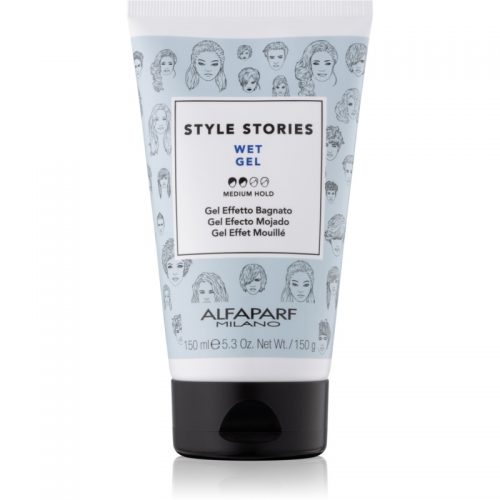 Alfaparf Milano Style Stories The Range Gel żel do włosów dający efekt mokrych włosów medium Wet Gel 150 ml