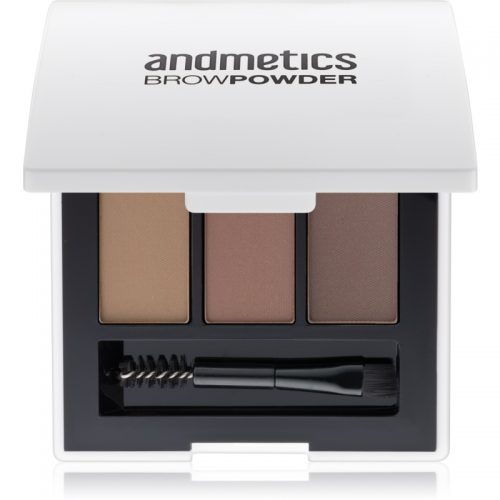 andmetics Brows puder do brwi odcień Olive, Taupe, Dark Brown 5,4 g