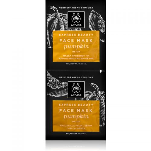 Apivita Express Beauty Pumpkin detoksykująca maseczka do twarzy 2×8 ml