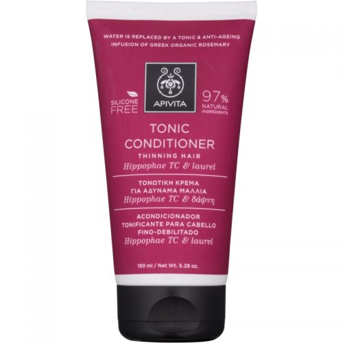 Apivita Holistic Hair Care Hippophae TC & Laurel odzywka tonizująca do rzednących włosów bez silikonu 150 ml