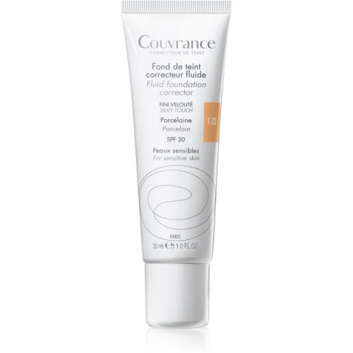 Avène Couvrance podkład kryjący w płynie SPF 20 odcień 1.0 Porcelain 30 ml