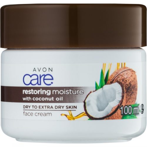 Avon Care nawilżający krem do twarzy Z olejkiem kokosowym. 100 ml