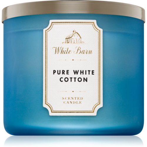 Bath & Body Works Pure White Cotton świeczka zapachowa 411 g