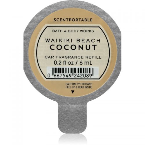 Bath & Body Works Waikiki Beach Coconut odświeżacz do samochodu napełnienie 6 ml