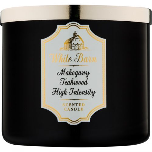 Bath & Body Works White Barn Mahogany Teakwood High Intensity świeczka zapachowa 411 g