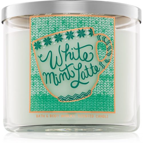 Bath & Body Works White Mint Latte świeczka zapachowa I. 411 g