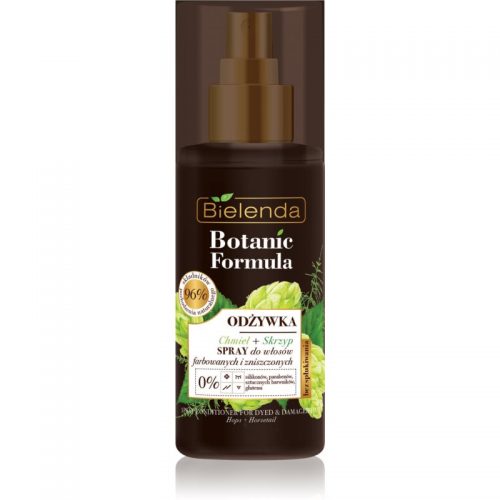 Bielenda Botanic Formula Hops + Horsetail odżywka w sprayu bez spłukiwania do włosów zniszczonych i farbowanych 150 ml