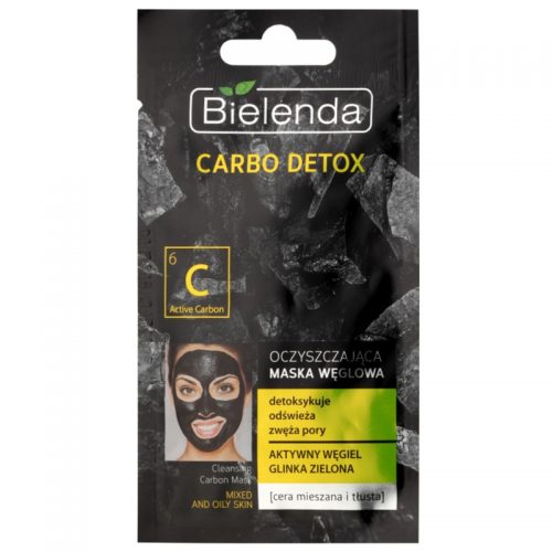 Bielenda Carbo Detox Active Carbon oczyszczająca maseczka z węglem do skóry tłustej i mieszanej 8 g