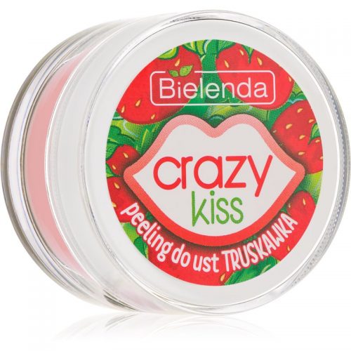 Bielenda Crazy Kiss Strawberry wygładzający peeling cukrowy do ust 15 g