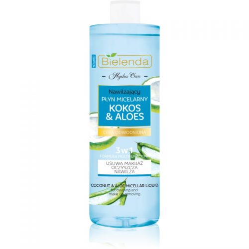 Bielenda Hydra Care Coconut & Aloe płyn micelarny do demakijażu do cery wysuszonej i suchej 500 ml