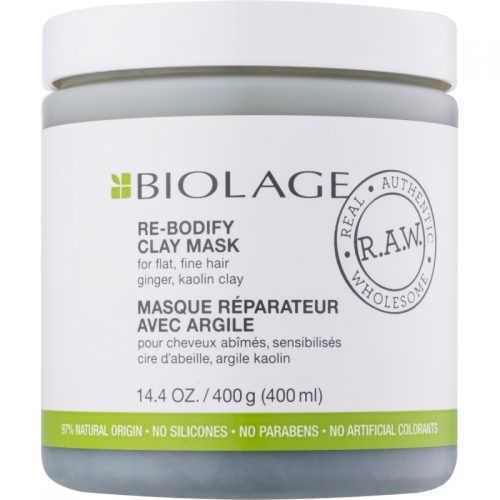 Biolage R.A.W. Uplift maseczka z glinki do włosów cienkich i delikatnych bez parabenów i silikonów 400 ml