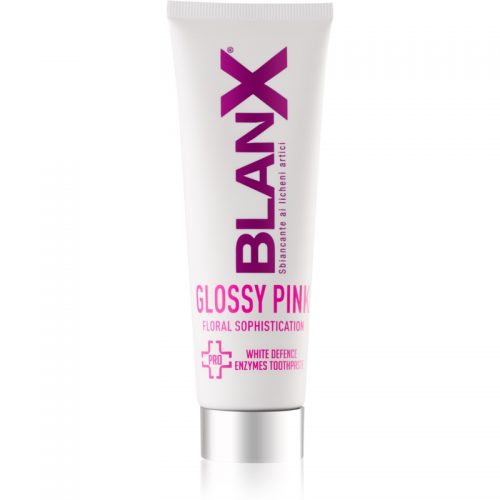 BlanX PRO Glossy Pink wybielająca pasta do zębów przeciw zółtym plamom 75 ml