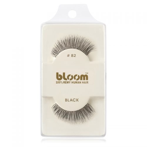 Bloom Natural naklejane sztuczne rzęsy z naturalnych włosów No. 82 (Black) 1 cm
