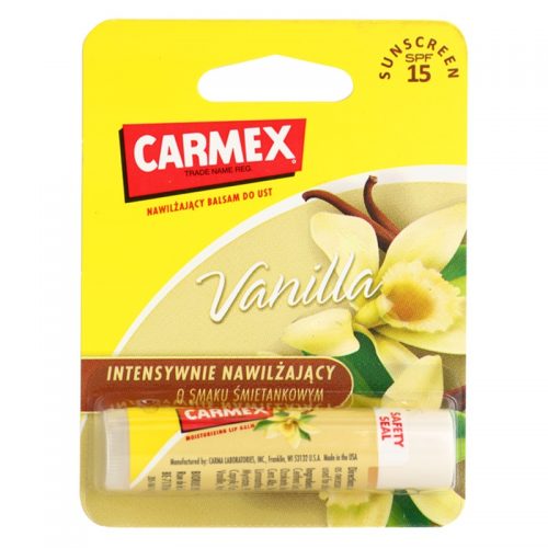 Carmex Vanilla balsam nawilżający do ust w sztyfcie SPF 15 4,25 g