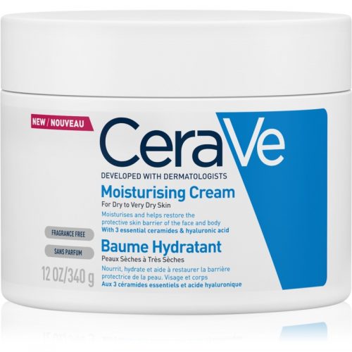 CeraVe Moisturizers krem nawilżający do twarzy i ciała do skóry suchej i bardzo suchej 340 g