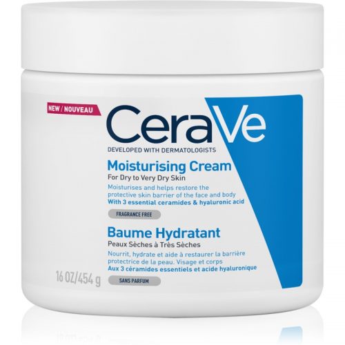 CeraVe Moisturizers krem nawilżający do twarzy i ciała do skóry suchej i bardzo suchej 454 g