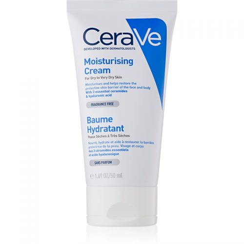 CeraVe Moisturizers krem nawilżający do twarzy i ciała do skóry suchej i bardzo suchej 50 ml