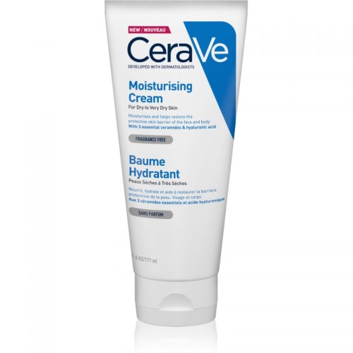 CeraVe Moisturizers krem nawilżający do twarzy i ciała do skóry suchej i bardzo suchej 177 ml