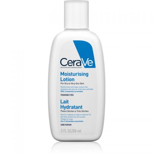 CeraVe Moisturizers mleczko nawilżające do twarzy i ciała do skóry suchej i bardzo suchej 88 ml