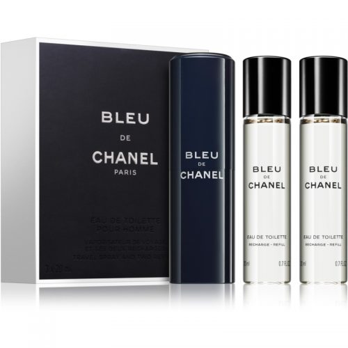 Chanel Bleu de Chanel woda toaletowa (1x napełnialny + 2x napełnienie) dla mężczyzn 3×20 ml