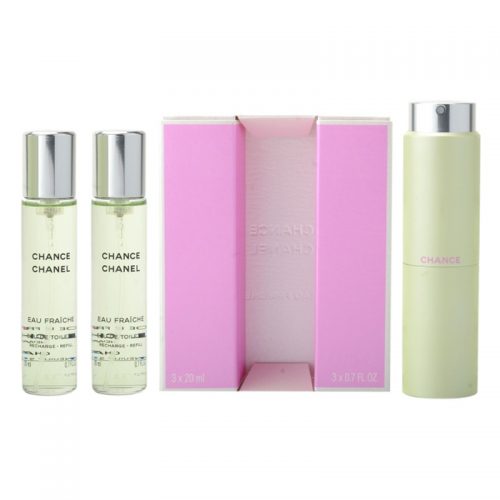 Chanel Chance Eau Fraîche woda toaletowa (1x napełnialny + 2x napełnienie) dla kobiet 3×20 ml