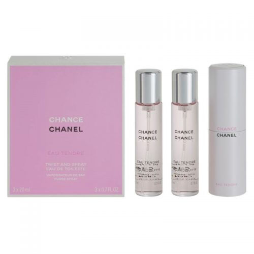 Chanel Chance Eau Tendre woda toaletowa (1x napełnialny + 2x napełnienie) dla kobiet 3 x 20 ml