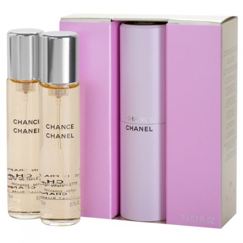 Chanel Chance woda toaletowa (1x napełnialny + 2x napełnienie) dla kobiet 3×20 ml