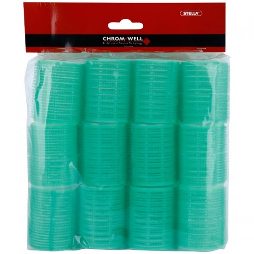 Chromwell Accessories Green wałki samoprzylepne do włosów ( ø 48 x 63 mm ) 12 szt.