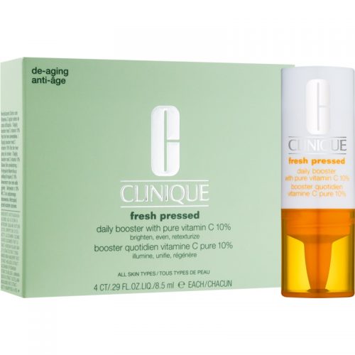 Clinique Fresh Pressed serum rozjaśniające z witaminą C przeciw starzeniu się skóry 4 x 8,5 ml