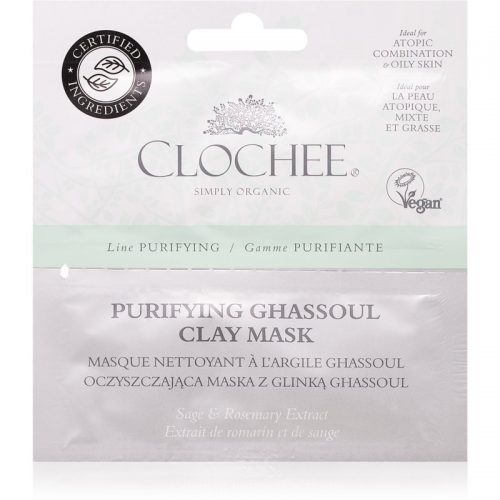 Clochee Purifying oczyszczająca maseczka do twarzy z glinką 2 x 6 ml