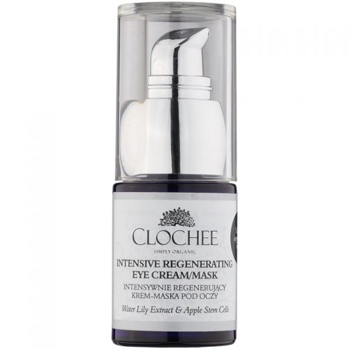 Clochee Simply Organic intensywny krem regenerujący / maska na okolice oczu (Water Lily Extract & Apple Stem Cells) 15 ml